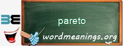 WordMeaning blackboard for pareto